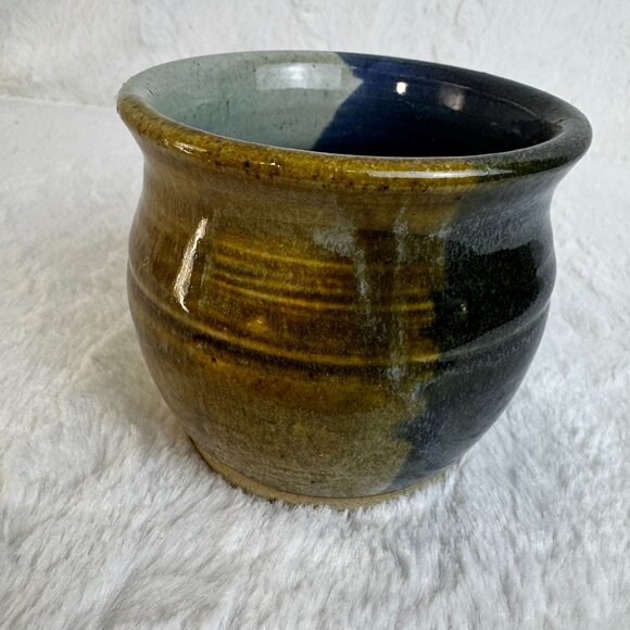 Artisan Handcrafted Pottery Stoneware Multicolor Artist Studio Vase 87' Signed - Picture 2 of 8